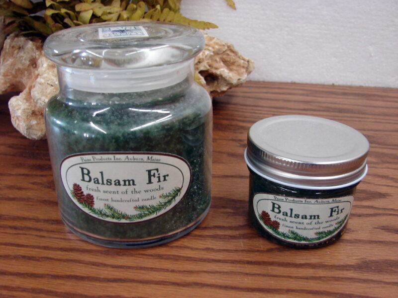 Fresh Balsam Fir Jar Candle Maine Made Forest Pine USA, Moose-R-Us.Com Log Cabin Decor