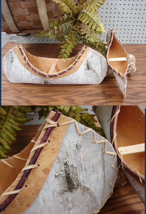 Birch Bark Canoe Authentic Native American Ojibwe Indian Birchbark Canoes