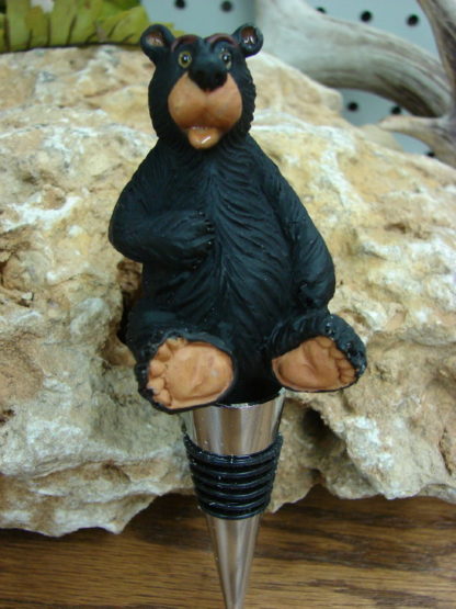 Detailed Wine Bottle Stopper Keeper Willie the Bear ...