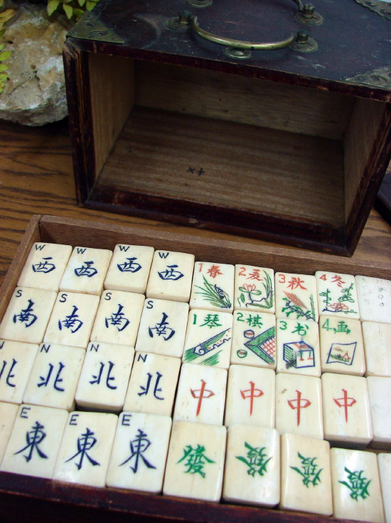 Mahjong Ivory Bamboo Set  Collectibles And More In-Store