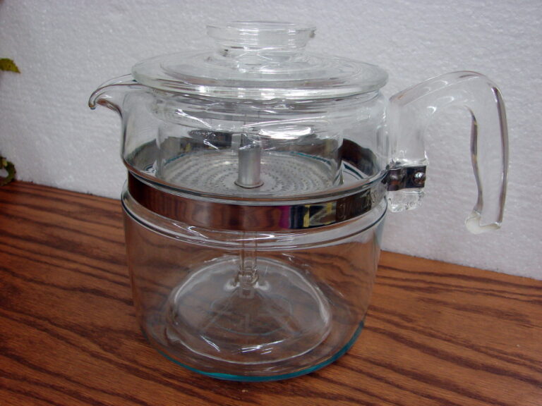 Vintage PYREX 7756 Flameware Glass Coffee Percolator Pot 6 Cup Maker ...