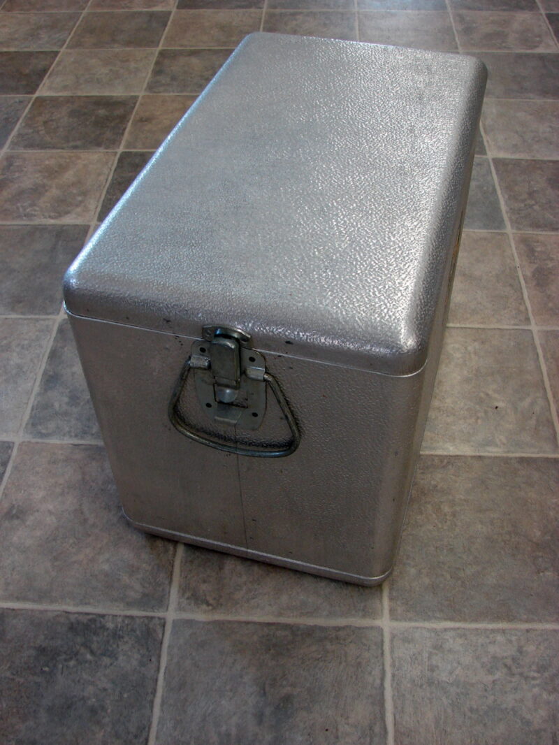 Vintage Retro Mid Century Cronstoms Cronco Aluminum Cooler Ice Chest Awesome, Moose-R-Us.Com Log Cabin Decor