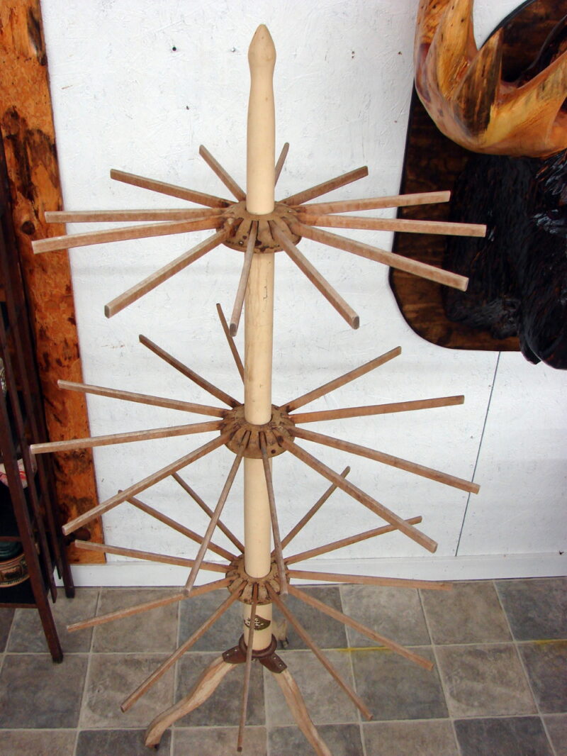 Antique 1923 Rare The Pease Clothes Tree Drying Rack 3 Tier Display Herb Linens, Moose-R-Us.Com Log Cabin Decor