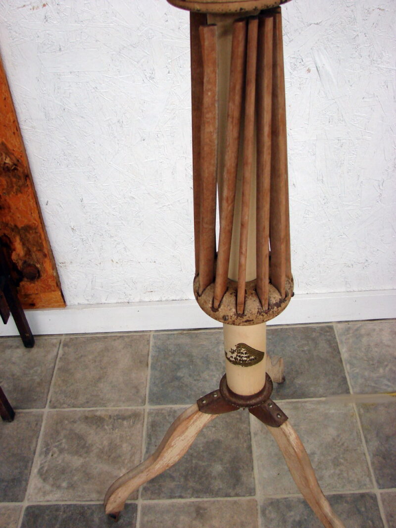 Antique 1923 Rare The Pease Clothes Tree Drying Rack 3 Tier Display Herb Linens, Moose-R-Us.Com Log Cabin Decor