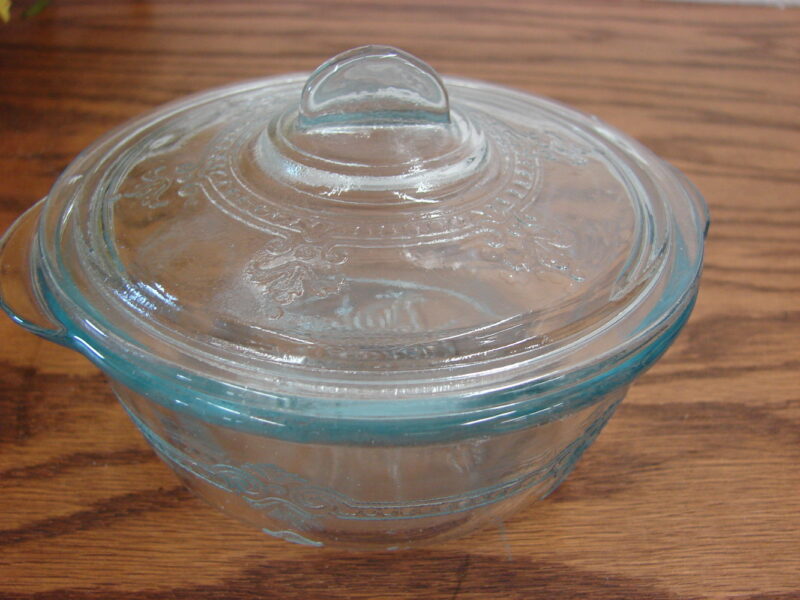 Vintage Fire King Sapphire Blue Philbe Custard Baker with Lid, Moose-R-Us.Com Log Cabin Decor