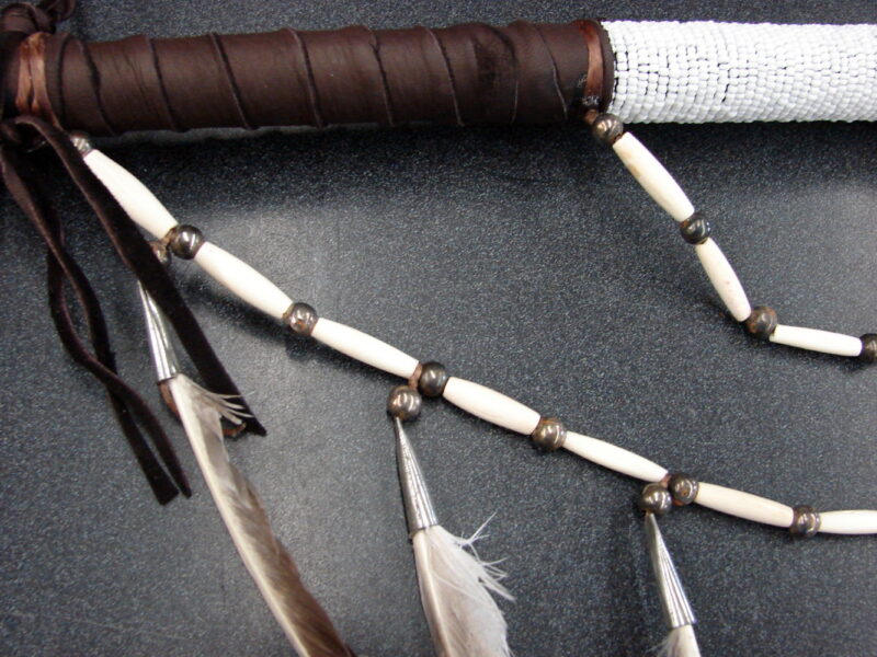 Authentic Native American Indian Navajo Double Drape Hair Pipe Beaded Grip, Moose-R-Us.Com Log Cabin Decor