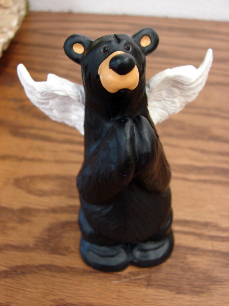 New Big Sky Carvers Bearfoots Bears Jeff Fleming Prayer Angel Bear Figurine, Moose-R-Us.Com Log Cabin Decor