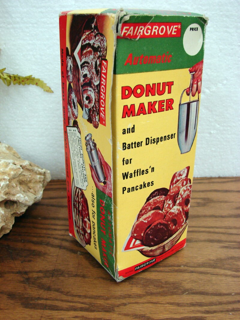 Vintage Fairgrove Donut Maker &#038; Batter Dispenser Waffles Pancakes Box, Moose-R-Us.Com Log Cabin Decor