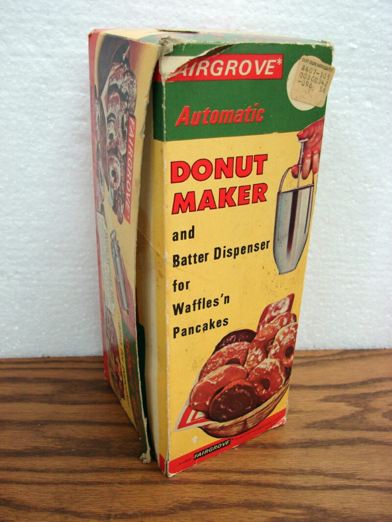 Vintage Fairgrove Donut Maker &#038; Batter Dispenser Waffles Pancakes Box, Moose-R-Us.Com Log Cabin Decor