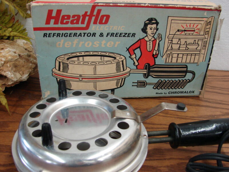Vintage Electric Heatflo Defroster for Refrigerator and Freezer Box, Moose-R-Us.Com Log Cabin Decor
