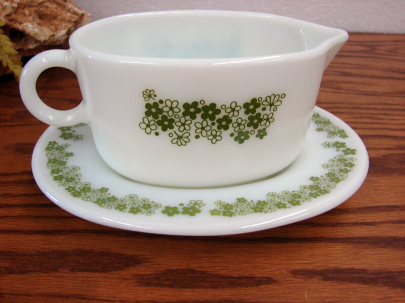 Vintage Pyrex Corelle Spring Green Crazy Daisy Dinnerware and Accessories, Moose-R-Us.Com Log Cabin Decor