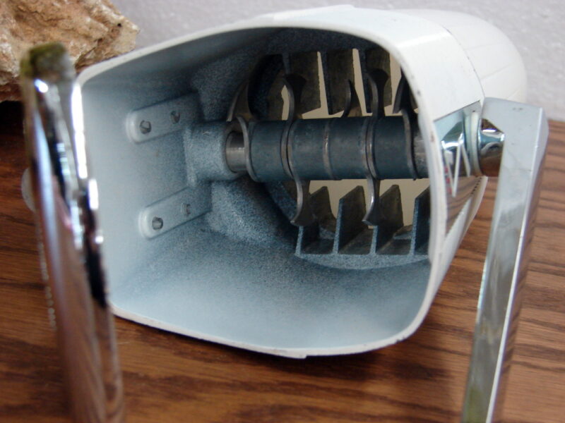 Vintage Art Deco Chrome Pot Metal Swingaway Ice Cube Crusher NOS, Moose-R-Us.Com Log Cabin Decor