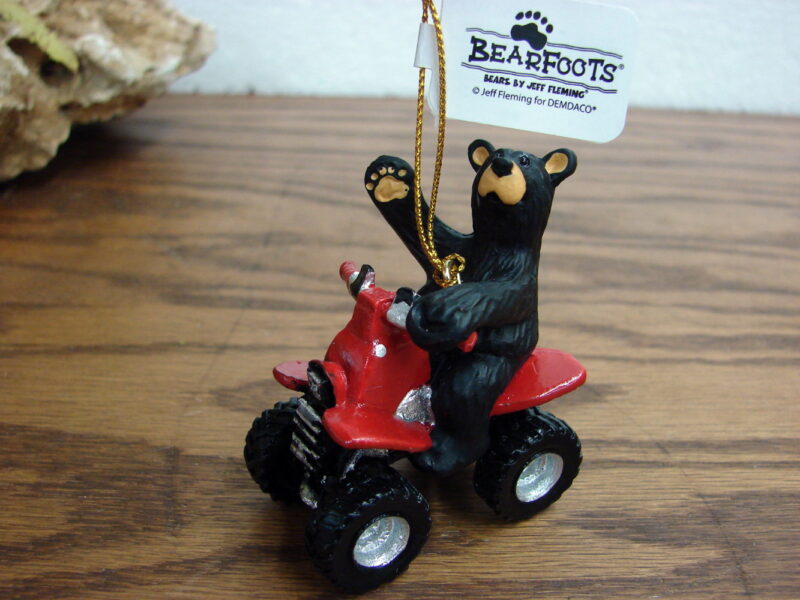 New Big Sky Carvers Bearfoots Bears Jeff Fleming ATV 4 Wheeler Ornament, Moose-R-Us.Com Log Cabin Decor