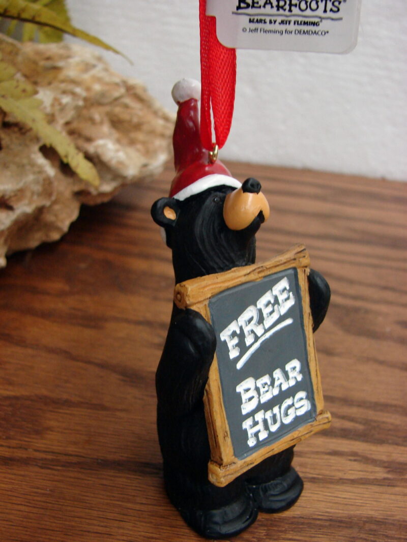 New Big Sky Carvers Bearfoots Bears Jeff Fleming Free Bear Hugs Ornament, Moose-R-Us.Com Log Cabin Decor