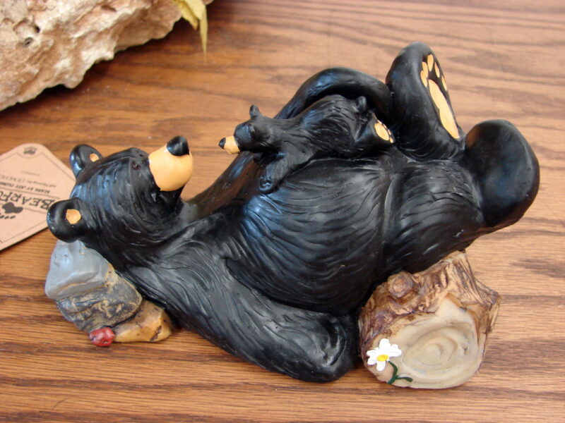 New Big Sky Carvers Bearfoots Bears Jeff Fleming Mama and Cubby Figurine, Moose-R-Us.Com Log Cabin Decor