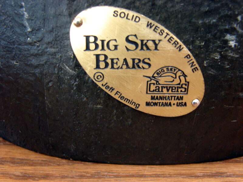 Big Sky Carvers Jeff Fleming Western Pine Wood Carved Chubby Rosie Bear, Moose-R-Us.Com Log Cabin Decor