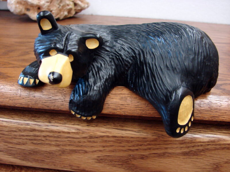 Big Sky Carvers Jeff Fleming Bear Foot Bears Shelf Sitter Raymond, Moose-R-Us.Com Log Cabin Decor