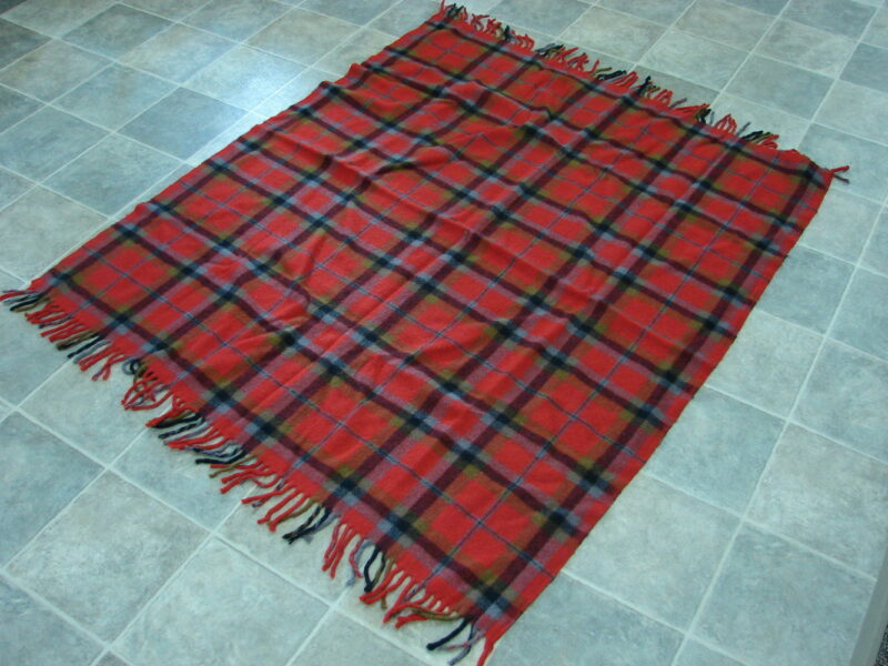 Vintage Faribo Stadium Red Plaid 100% Wool Blanket Tote Case, Moose-R-Us.Com Log Cabin Decor