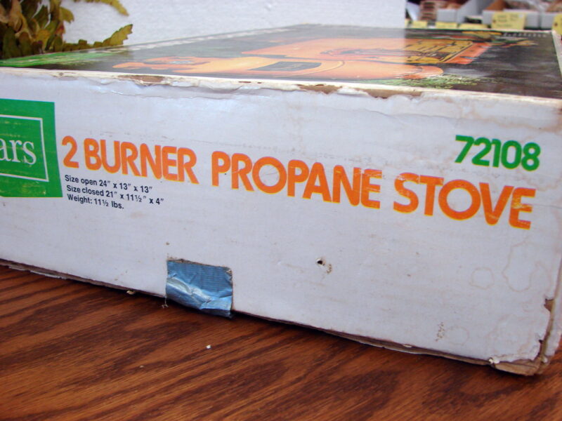 Vintage Sears 2 Burner Propane Stove in Original Box #72108 Like New, Moose-R-Us.Com Log Cabin Decor