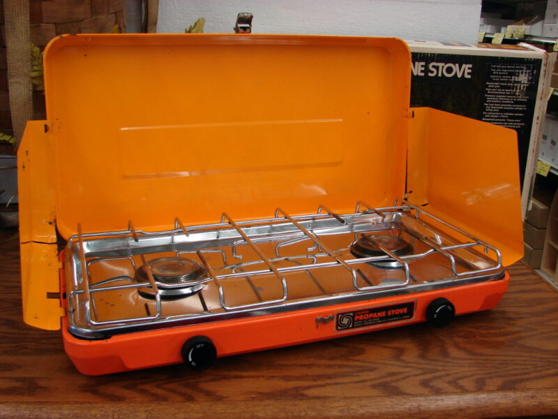 Vintage Sears 2 Burner Propane Stove in Original Box #72108 Like New, Moose-R-Us.Com Log Cabin Decor