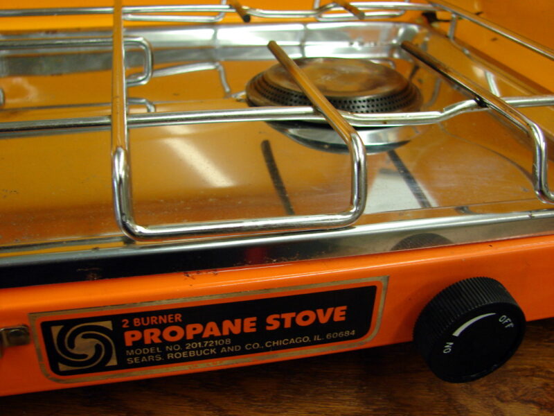 Vintage Sears 2 Burner Propane Stove in Original Box #72108 Like New, Moose-R-Us.Com Log Cabin Decor