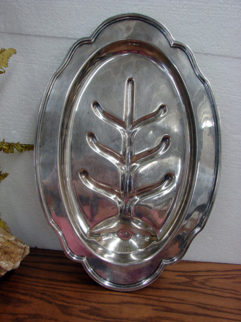 Vintage Silver Meat Platter Barbour Silver Co 1892-1898 Electro Plate, Moose-R-Us.Com Log Cabin Decor