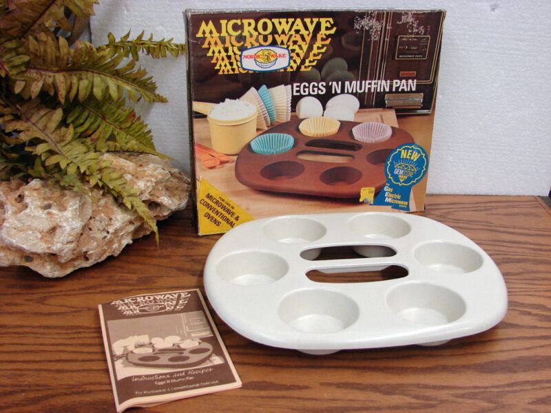 Vintage Nordic Ware Microwave Eggs &#8216;N Muffin Pan NIB, Moose-R-Us.Com Log Cabin Decor