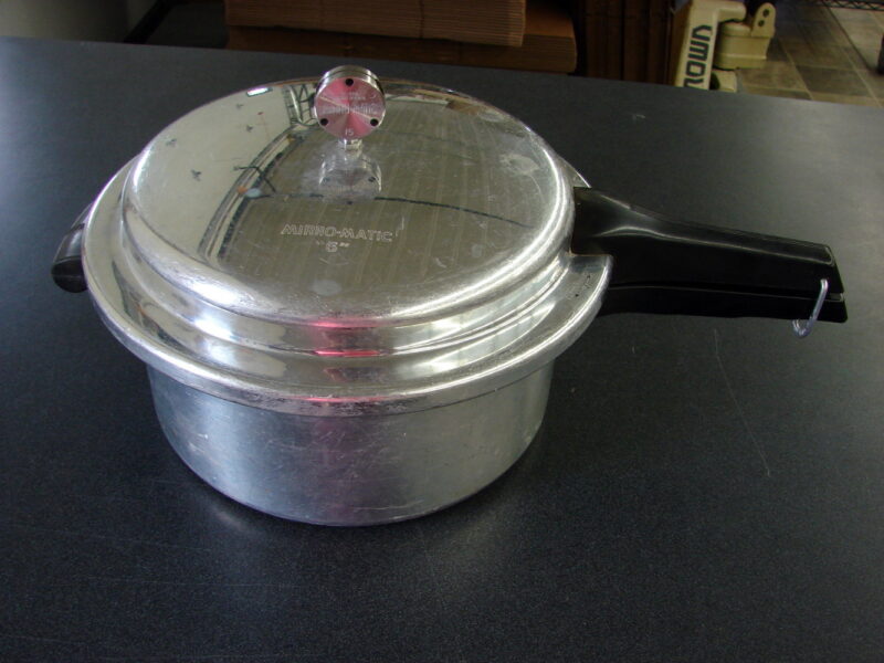 Vintage Pressure Cooker Complete Mirro-Matic 6 Quart Presto Preservation 500, Moose-R-Us.Com Log Cabin Decor