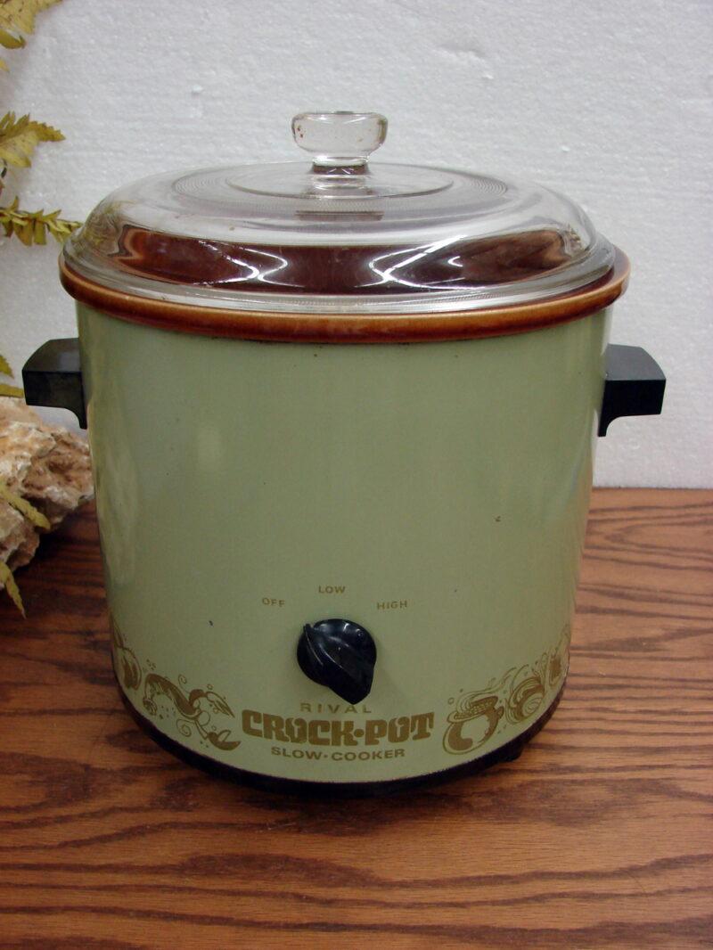 Vintage Rival Corningware Slow Cooker Crock Pot Stoneware Warmers, Moose-R-Us.Com Log Cabin Decor