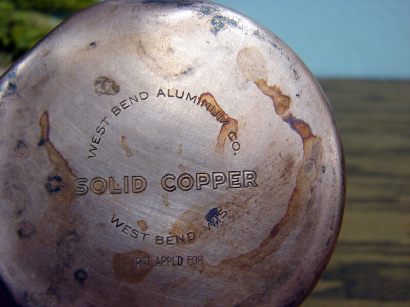 Vintage Solid Copper Barrel Mug West Bend Aluminum Co., Moose-R-Us.Com Log Cabin Decor