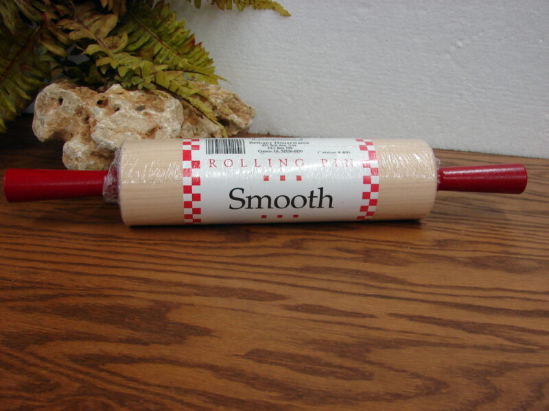 Brand New Bethany Housewares Hard Maple Smooth 10&#8243; Rolling Pin Red Wood Handles, Moose-R-Us.Com Log Cabin Decor