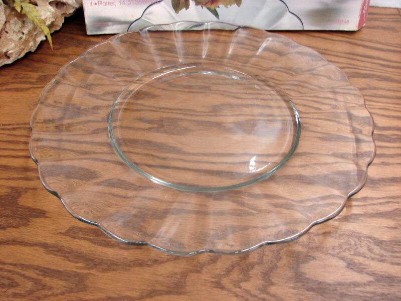 Vintage Anchor Hocking Moments Crystal Clear Platter New in Box, Moose-R-Us.Com Log Cabin Decor