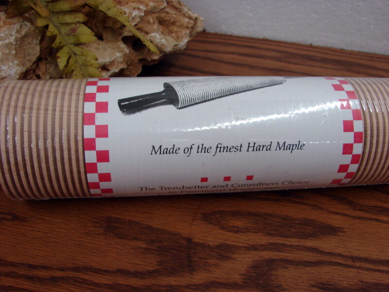 Brand New Bethany Housewares Hard Maple Corrugated 10&#8243; Rolling Pin Red Wood Handles, Moose-R-Us.Com Log Cabin Decor