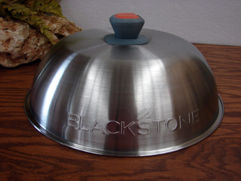 Stainless Blackstone Signature Griddle Grill Steamer Basting Melting Lid Cover, Moose-R-Us.Com Log Cabin Decor