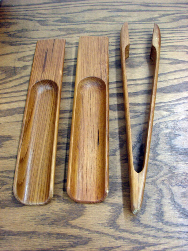 Mid Century Modern Danish Teak Dansk Salad and Serving Tongs, Moose-R-Us.Com Log Cabin Decor