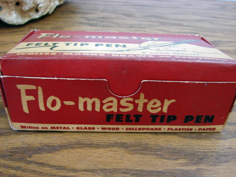 Vintage Flo-master Felt Tip Pen Marker Artist Kit Box Cleaner Ink New Tips, Moose-R-Us.Com Log Cabin Decor