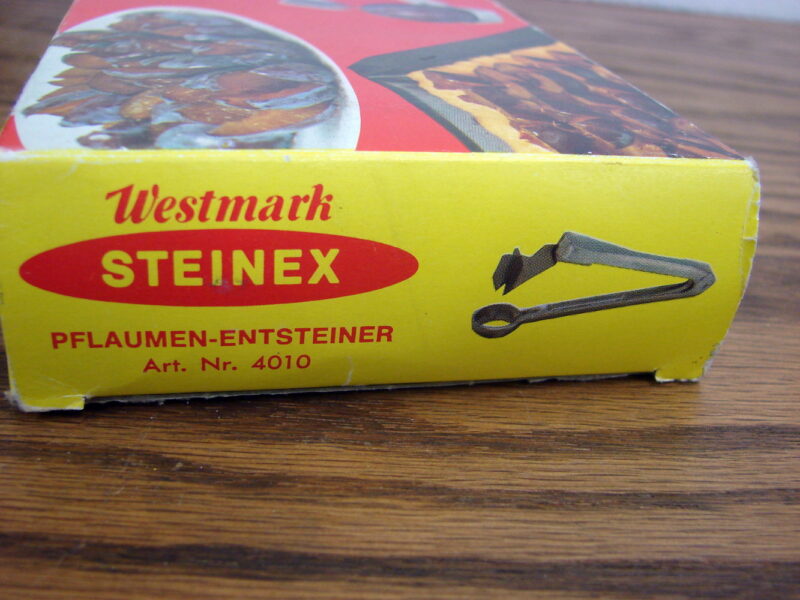 Vintage German Westmark Steinex Plum Date Pitter Stoner Stainless Blade, Moose-R-Us.Com Log Cabin Decor