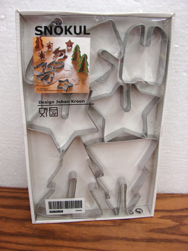 Ikea Snokul Vinterkul 6 Cookie Cutters Set Holiday Christmas Tree Star Reindeer, Moose-R-Us.Com Log Cabin Decor