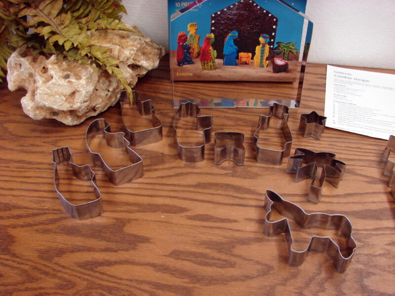 Eddington Aluminum 10 Pc Nativity Cookie Cutters Set Christmas Cookies, Moose-R-Us.Com Log Cabin Decor