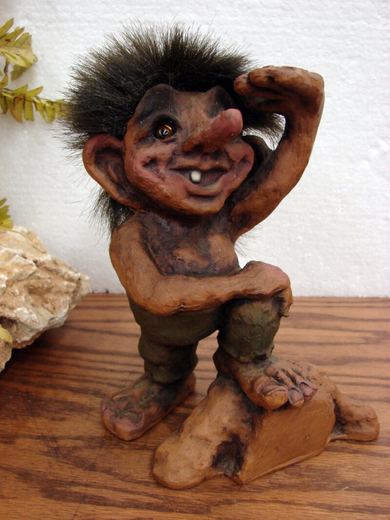 Vintage Nyform Look Out Norwegian Troll w/ Tag Handmade Norway #176, Moose-R-Us.Com Log Cabin Decor