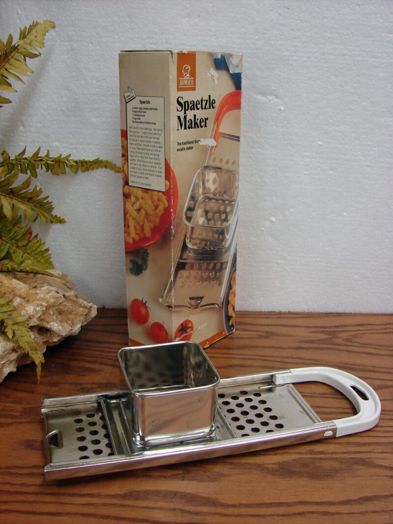 Vintage Rowoco German Spaetzle Maker NIB Stainless Steel Noodle Making, Moose-R-Us.Com Log Cabin Decor