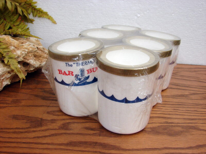 Vintage NOS Thermo Bar Buoy Nautical Boat Ship Styrofoam Can Coozie 6 Pack, Moose-R-Us.Com Log Cabin Decor