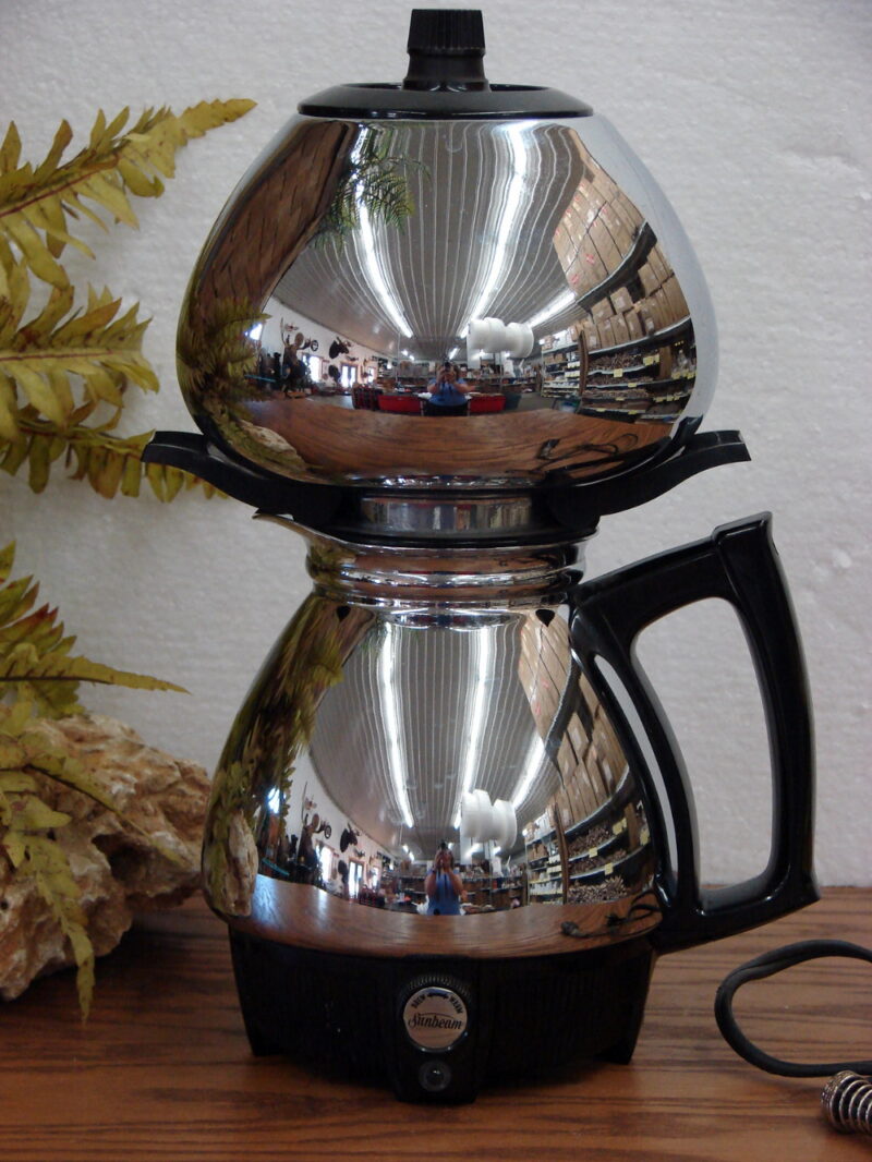 Vintage Electric Sunbeam Coffee Maker Complete C50 Vacuum Siphon Chrome, Moose-R-Us.Com Log Cabin Decor