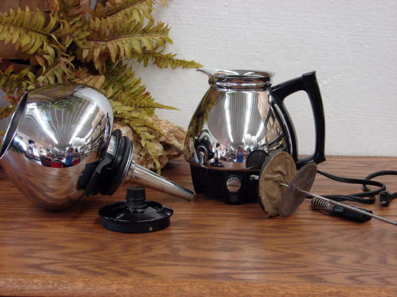 Vintage Electric Sunbeam Coffee Maker Complete C50 Vacuum Siphon Chrome, Moose-R-Us.Com Log Cabin Decor