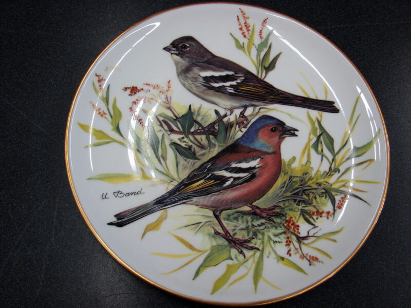 Set/8 Europäische Singvögel von Ursula Band Bird Plate Collection Plates WWF, Moose-R-Us.Com Log Cabin Decor