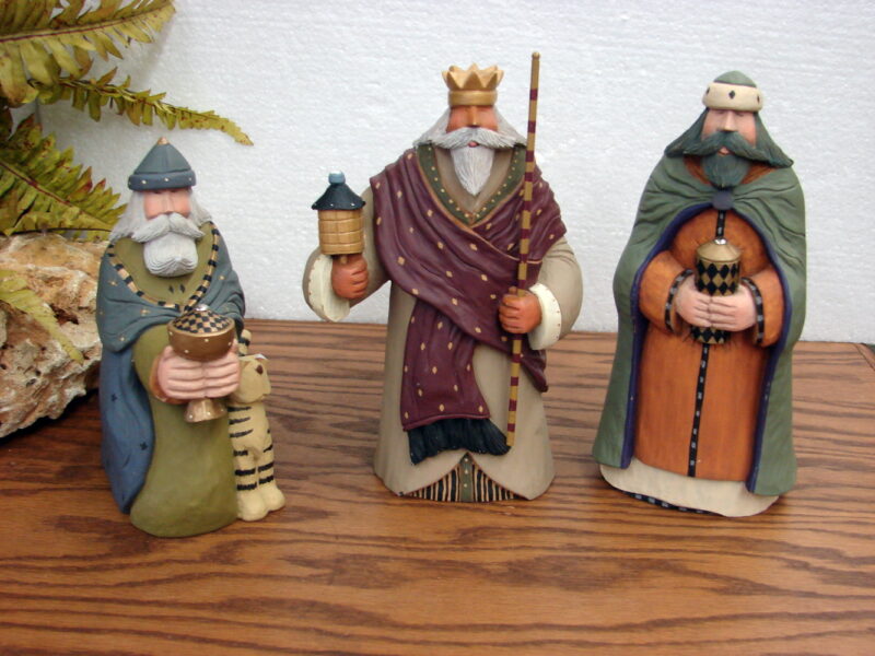 O&#8217; Holy Night Williraye Studio Nativity Set Stable Wise Men Set 2004, Moose-R-Us.Com Log Cabin Decor