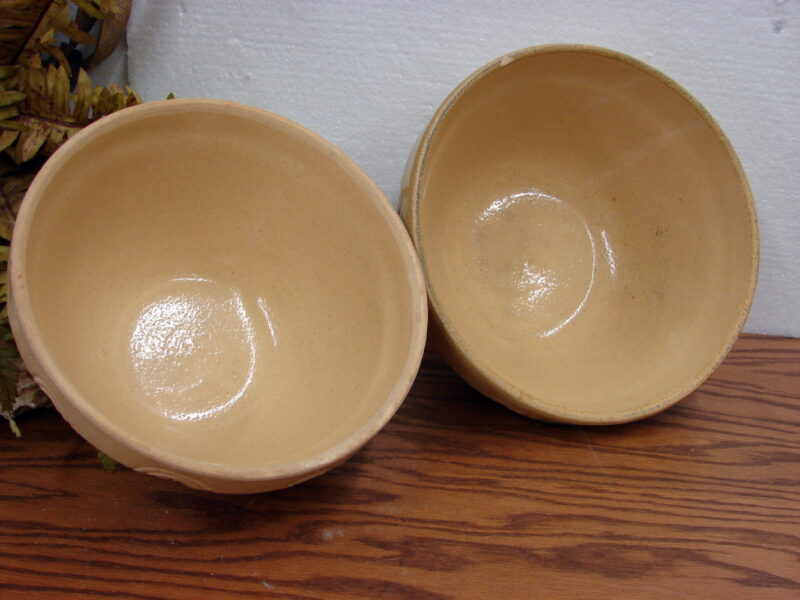 Set/2 Vintage Yellowware Stoneware RRPCO Mixing Serving Bowls, Moose-R-Us.Com Log Cabin Decor