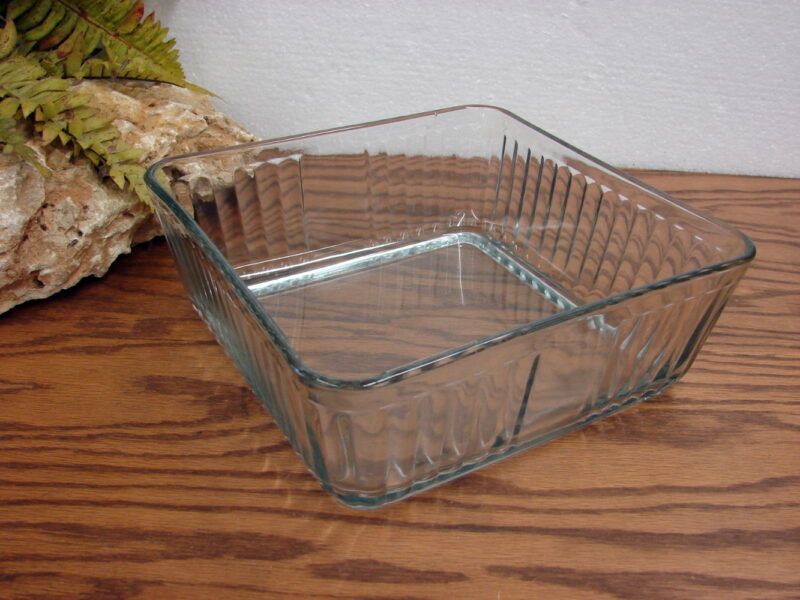 Anchor Hocking 1932 Vintage Design Ribbed Square Baking Dish 9&#8243;, Moose-R-Us.Com Log Cabin Decor