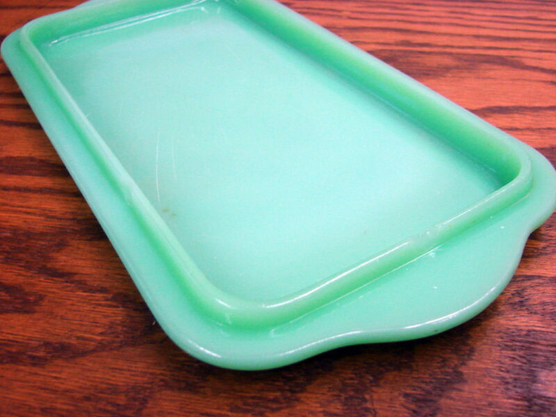 Vintage Fire-King Jade Philbe Rectangle Loaf Pan Lid Only as is, Moose-R-Us.Com Log Cabin Decor