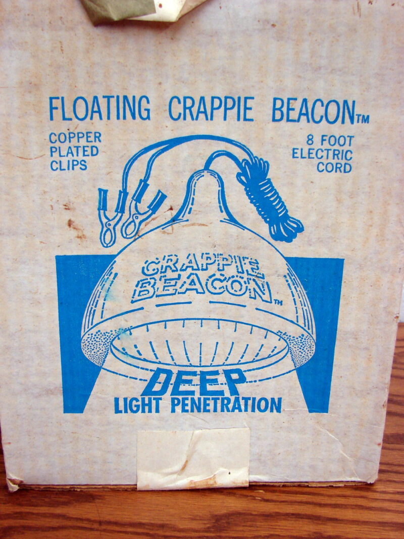 Vintage Floating Crappie Fishing Floating Beacon Night Light Original Box, Moose-R-Us.Com Log Cabin Decor